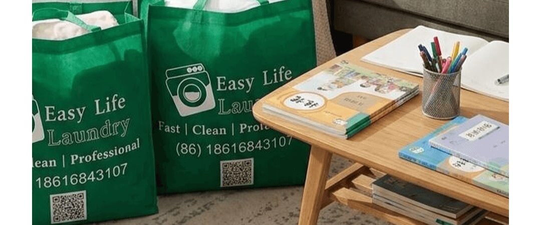 Easy Life Laundry bags with folded clothes and bedding, Dongguan