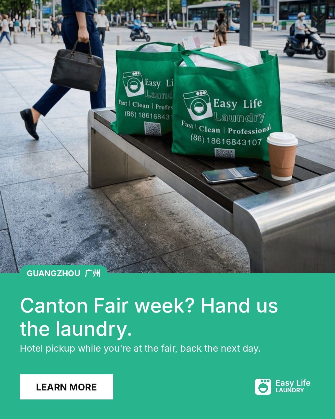 Guangzhou Laundry by Weight, Even in Canton Fair Week