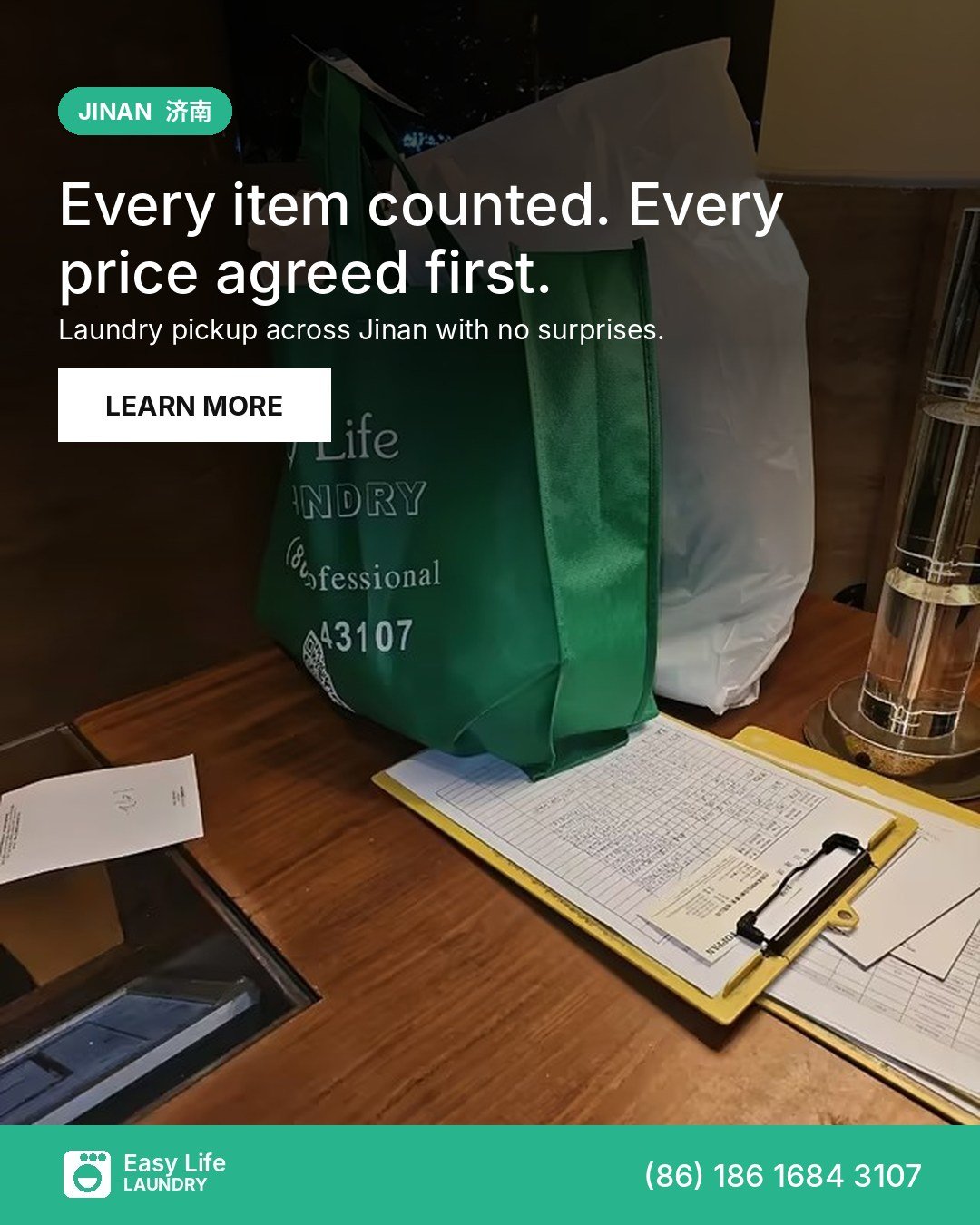 Jinan Laundry by Weight, With the Price Agreed First