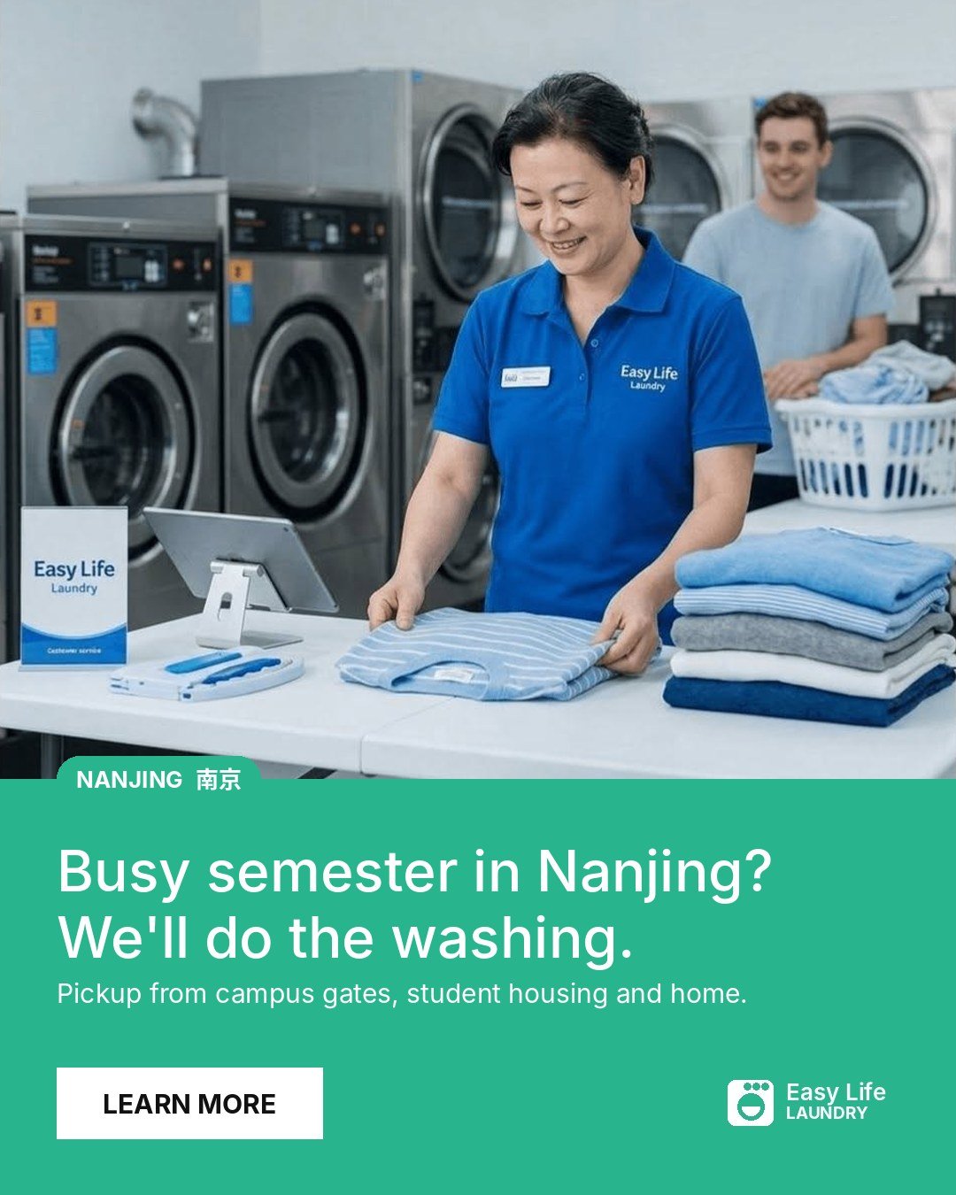 Nanjing Laundry by Weight, From Campus to Your Door