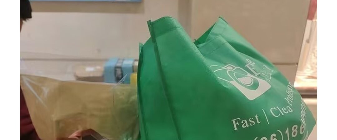Easy Life Laundry bag on a counter, Qingdao laundry by weight
