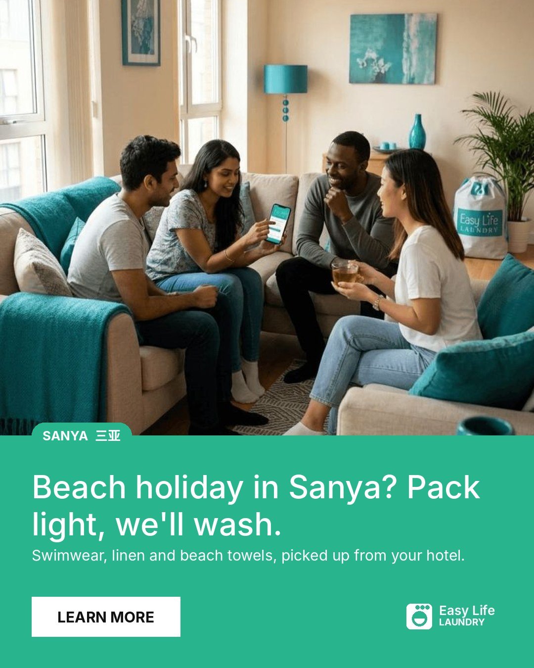 Sanya Laundry by Weight: Pack Light, We’ll Wash