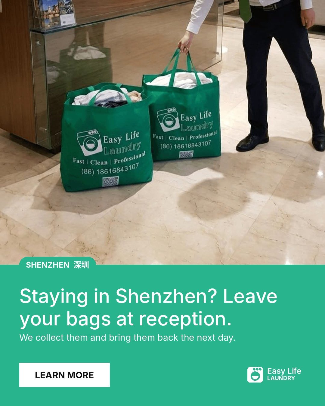 Shenzhen Laundry by Weight, Picked Up From Reception