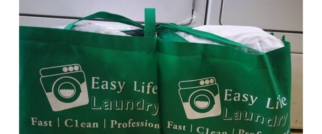 Two Easy Life Laundry bags packed for delivery, Xi'an